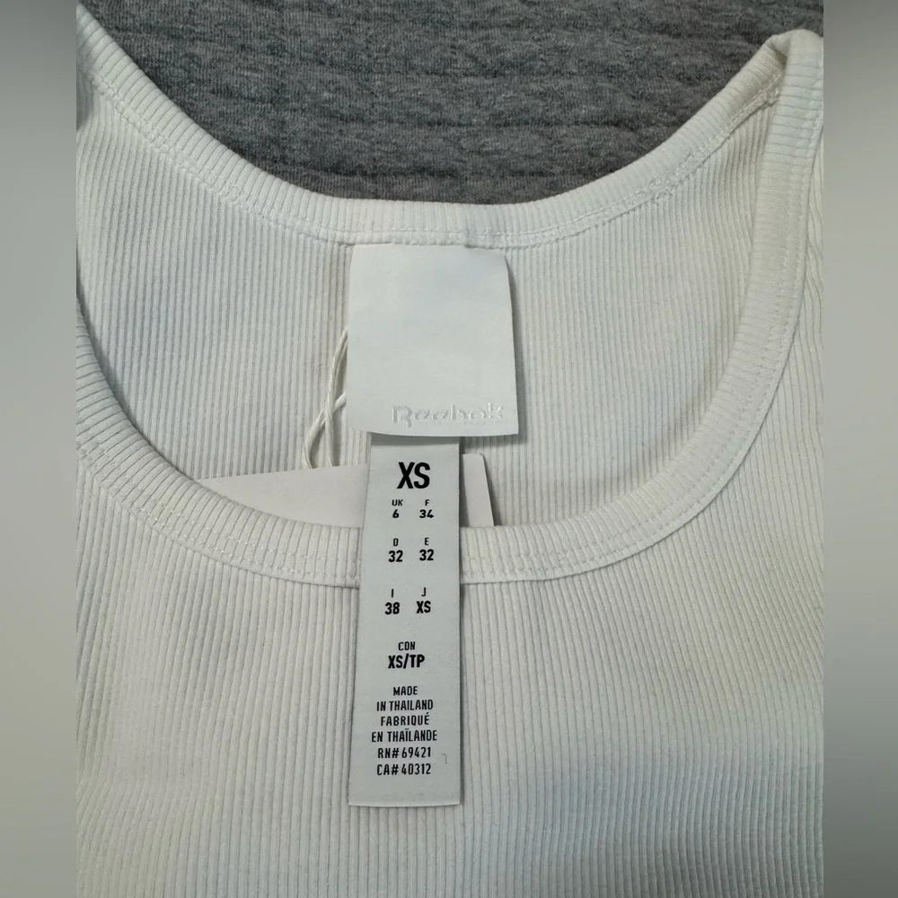Reebok x Victoria Beckham Cropped Ribbed Tank Top White Size XS - Picture 4 of 10